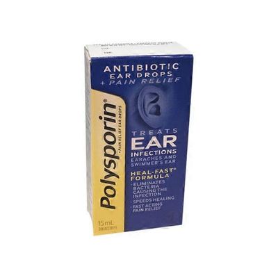Polysporin Plus Pain Relief Antibiotic Ear Drops (15 ml) - Instacart