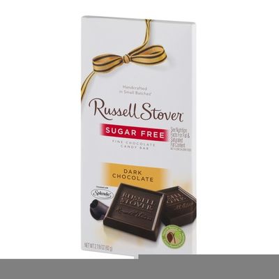 Russell Stover Sugar Free Fine Chocolate Candy Bar Dark Chocolate