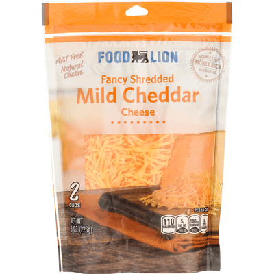 Food Lion Fancy Shredded Cheese, Mild Cheddar