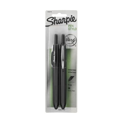 Sharpie Pen Retractable Black - 2 CT
