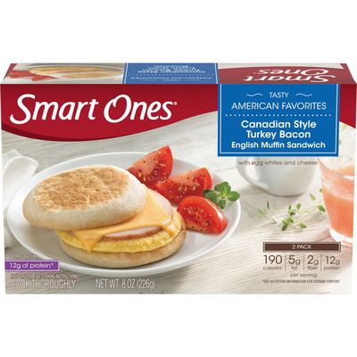 Smart Ones Tasty American Favorites Canadian Style Turkey Bacon English Muffin