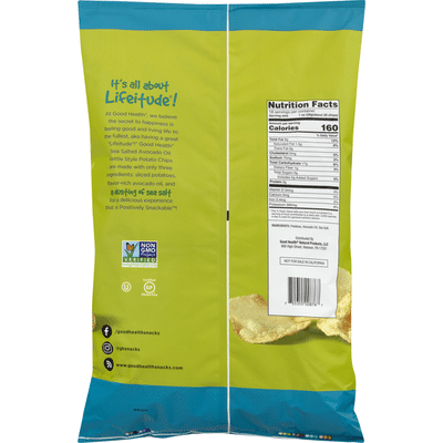 Good Health Potato Chips, Sea Salted, Avocado Oil, Kettle Style