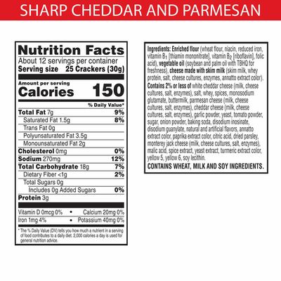 Cheez-It Cheese Crackers, Baked Snack Crackers, Office and Kids Snacks, Cheddar and Parmesan