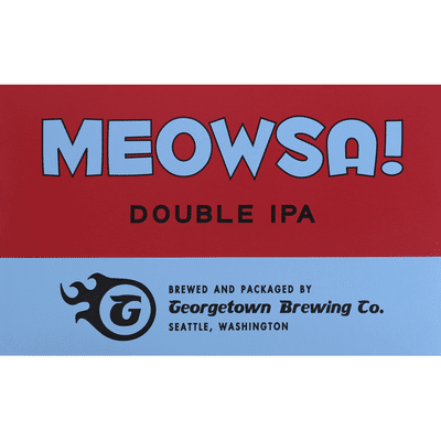 Georgetown Brewing Beer, Double IPA, Meowsa!