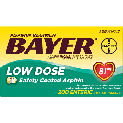 Bayer Pain Reliever, 81 mg, Low Dose, Tablets