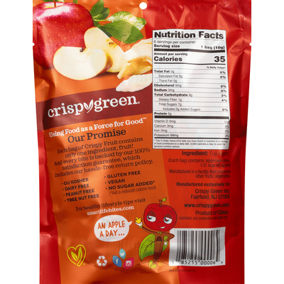 Crispy Green Crispy Fruit, All Apple, 6 Snack Packs