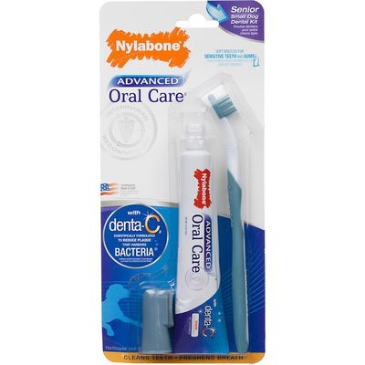Nylabone Advanced Oral Care Complete Senior Small Dog Dental Kit 3 Piece Kit