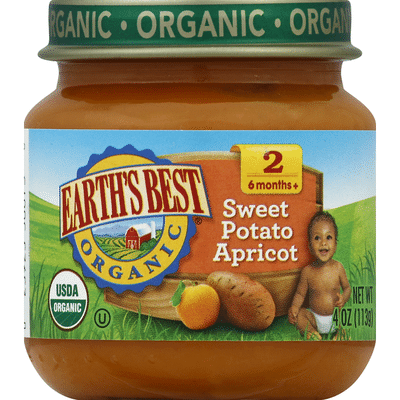 Earth's Best Stage 2 Sweet Potato Apricot Organic Baby Food