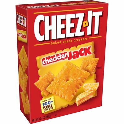 Cheez-It Cheese Crackers, Baked Snack Crackers, Office and Kids Snacks, Cheddar Jack