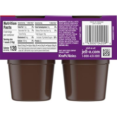 Jell-O Original Chocolate Ready-to-Eat Pudding Snacks