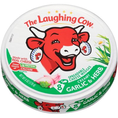The Laughing Cow Creamy Garlic & Herb Spreadable Cheese Wedges