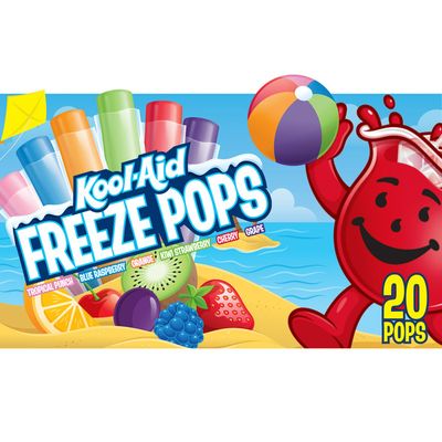 Kool-Aid Tropical Punch, Blue Raspberry, Orange, Kiwi Strawberry, Cherry & Grape Freeze Pops Variety Pack