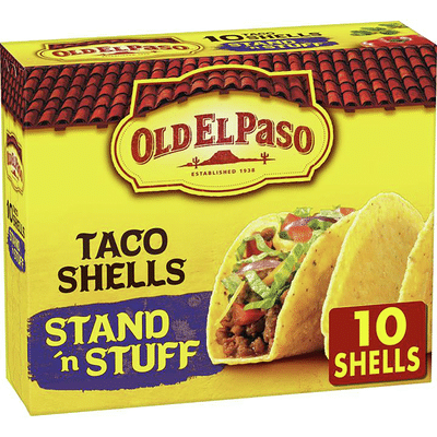 Old El Paso Taco Shells, Stand 'n Stuff, Gluten Free, 10 Count