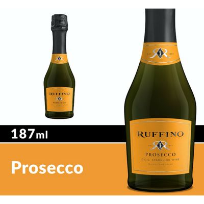 Ruffino Prosecco DOC Italian White Sparkling Wine Mini Bottle