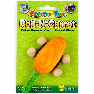 Critter Ware Roll-N-Carrot Critter Powered Carrot-Shaped Chew