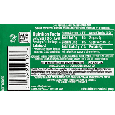 Trident Watermelon Twist Sugar Free Gum