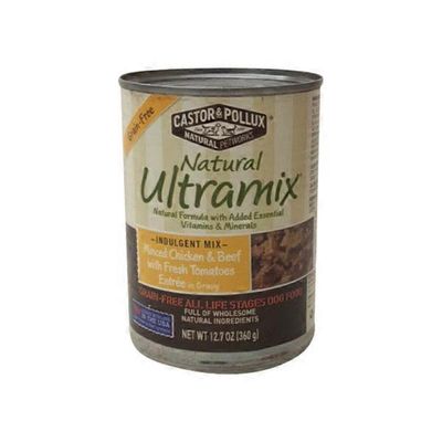 Castor & Pollux Natural Ultramix Minced Chicken & Bacon With Fresh Tomatoes Adult Dog Food