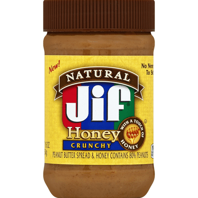 Jif Peanut Butter Spread Natural Honey Crunchy 16 Oz Delivery Or Pickup Near Me Instacart