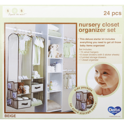 Sos Organizer Set Nursery Closet 24 Pcs Beige 1 Each Delivery Or Pickup Near Me Instacart