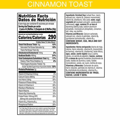 Eggo Mini Frozen Waffles, Frozen Breakfast, All Day Kids Snacks, Cinnamon Toast