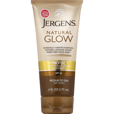 Jergens Daily Moisturizer Sunscreen + Protect, Medium To Tan Skin Tones