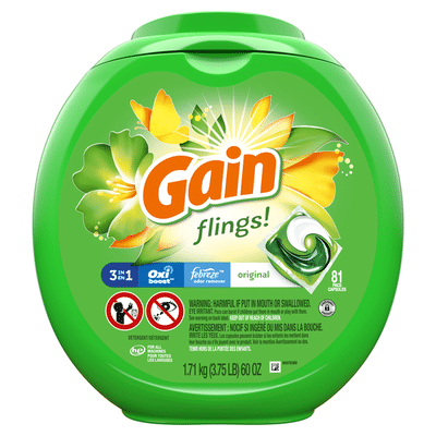 Gain Flings Liquid Laundry Detergent, Original Scent