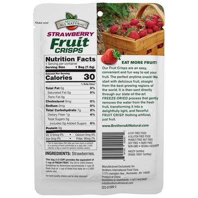 Brothers All Natural Freeze-Dried Strawberry Fruit Crisps
