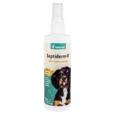 NaturVet Septiderm-V Skin Care Lotion Soothing Formula use for Hot Spots, Dermatitis & Skin Allergies