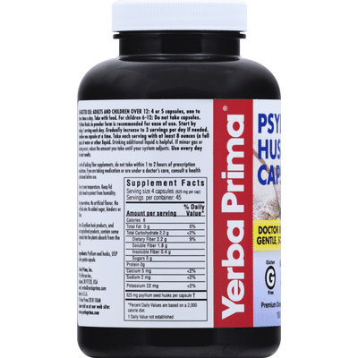 Yerba Prima Psyllium Husks Caps, Capsules