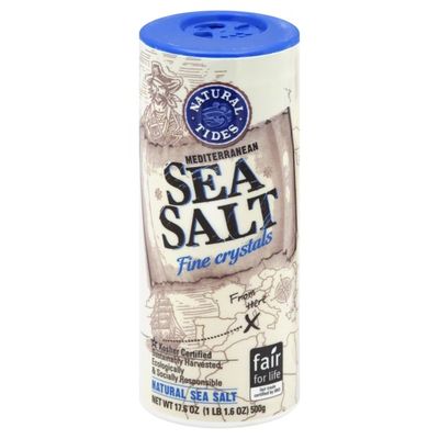 Natural Tides Sea Salt, Mediterranean, Fine Crystals