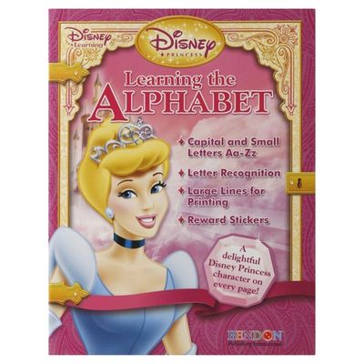 Bendon Learning Workbook, Learning the Alphabet, Disney Princess