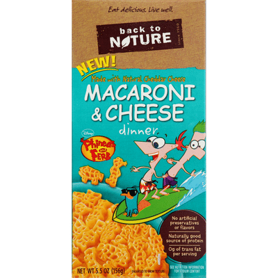 Back To Nature Macaroni Cheese Dinner Disney Phineas Ferb 5 5 Oz Instacart