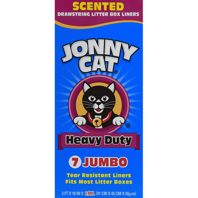 Jonny Cat Litter Box Liners, Drawstring, Heavy Duty, Jumbo, Scented