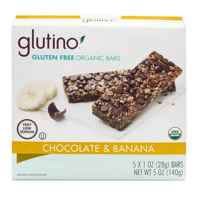 Glutino Gluten Free Organic Bars Chocolate & Banana