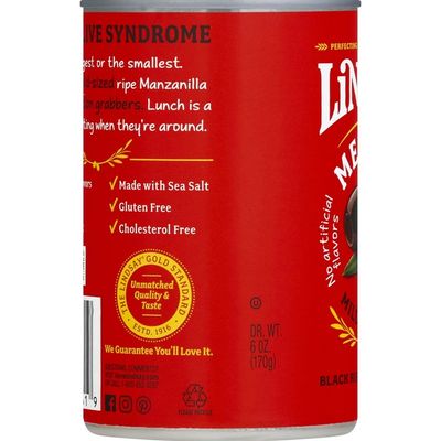 Lindsay Ripe Pitted Olives, Mild & Nutty, Black, Medium