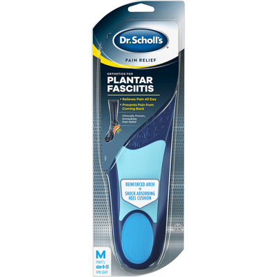 Dr. Scholl's Orthotics, for Plantar Fasciitis, Medium, Men's