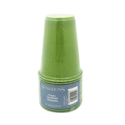 Sensations Plastic Tumbler Glasses, Green