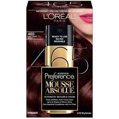 Superior Preference Mousse Absolue Dark Auburn Brown 465 Hair Color