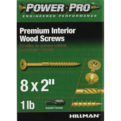 Power Pro Wood Screws, Premium Interior