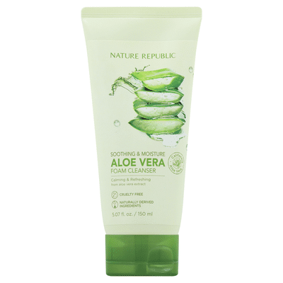 Nature Republic Foam Cleanser, Soothing & Moisture, Aloe Vera