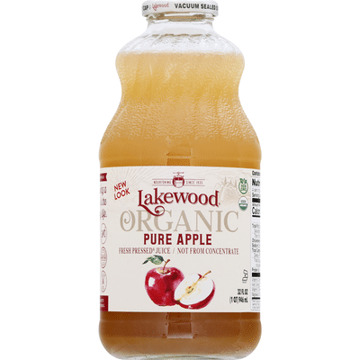 Lakewood Juice, Organic, Pure Apple, Fresh Pressed