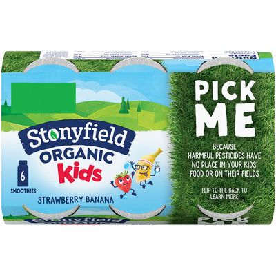 Stonyfield® Organic Kids Strawberry Banana Lowfat Yogurt Smoothies