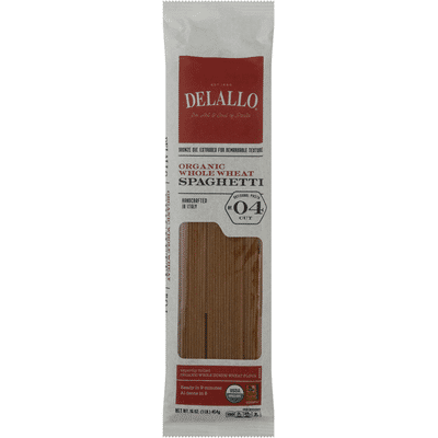 DeLallo Spaghetti, Organic, Whole Wheat, No. 04 Cut