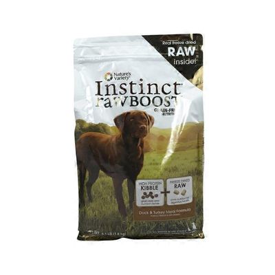 Nature's Variety Instinct Rawboost Grain Free Duck & Turkey Meal Formula for All Breeds & Life Stages Nutrition for Dog