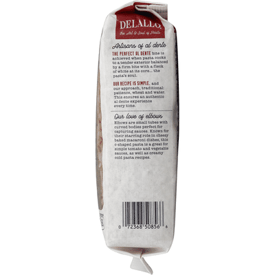 dellalo Pasta, Organic, Elbows, Whole Wheat
