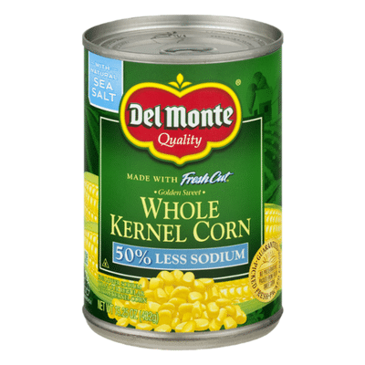 Del Monte Whole Kernel Corn, 50% Less Sodium