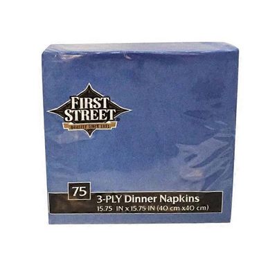 First Street Artstyle True Blue 3 Ply 15x15 Dinner Napkin
