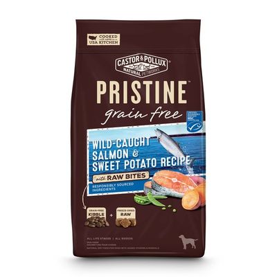 Castor & Pollux Grain Free Wild-caught Salmon & Sweet Potato Recipe With Raw Bites Natural Dry Food For Dog
