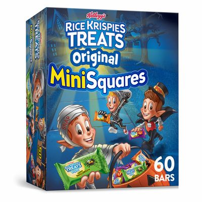 Kellogg's Rice Krispies Treats Mini-Squares Mini Marshmallow Snack Bars, Original, Kids Snacks