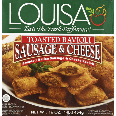 Louisa Toasted Ravioli, Sausage & Cheese